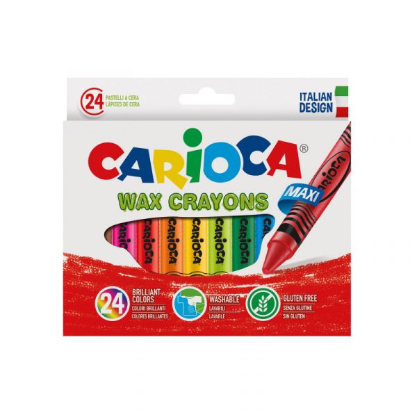 Carioca wax crayons jumbo box of 24 pcs 42390