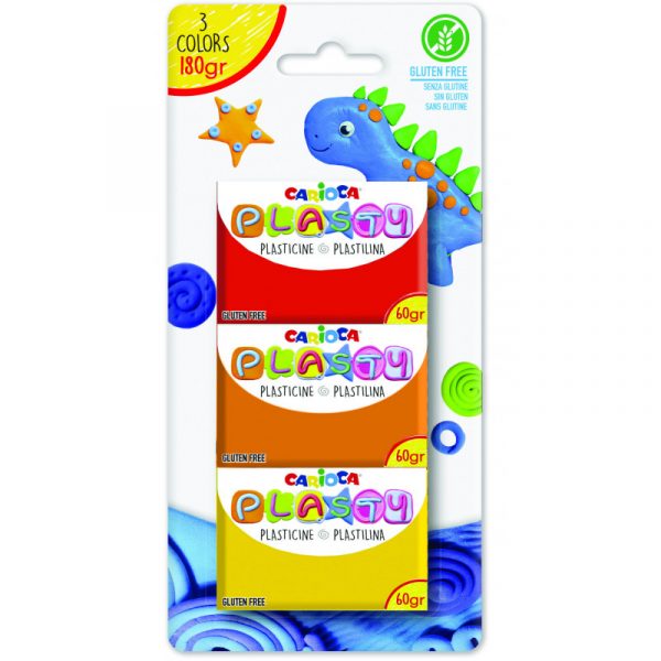 Carioca plasty plasticine display 12 pcs 50gr 42690