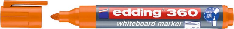 E-360 cap off, orange 4-360006 whiteboard marker